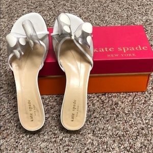 White bow Kate Spade heels. Size 6.5.